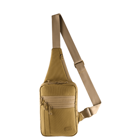 M-Tac Carry Sling Taske Elite Gen.IV, khaki, kestävä materiaali, säädettävä remmi ja universaali Velcro-kotelo, galleria, positio 1