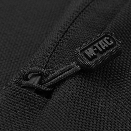 M-Tac Carry Sling Taske Elite Gen.IV, musta tiheästi kudottu nylon, Velcro ja kumilogo vetoketjussa, galleria, positio 1