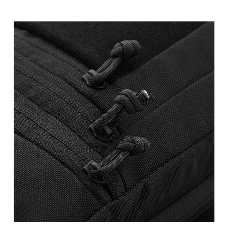 M-Tac Carry Sling Taske Elite Gen.IV, musta nylon, Velcro, fokus vahvoihin vetoketjenvetimiin ja kestävään materiaaliin, galleria, positio 1