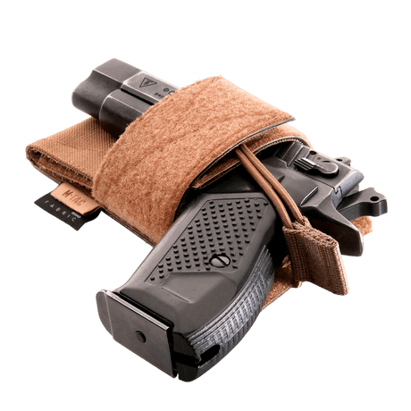M-Tac CCW Hylster – modulaarinen universal-holsteri khaki-värisestä Cordura-materiaalista Velcro-loop-paneelilla, diskreettiin kantamiseen, galleria, sijainti 1.