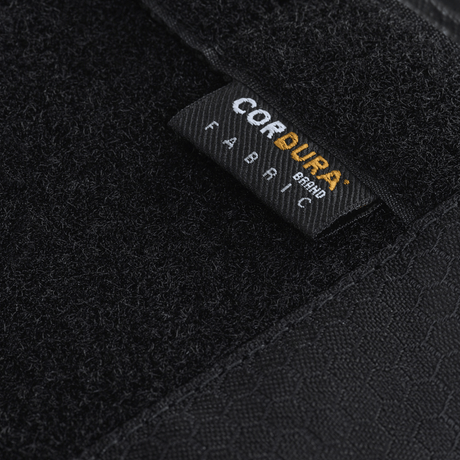 Lähikuva Cordura-kangasmerkistä M-Tac Tactical Weapon Case Backpack 125 cm Elite Hex GEN.II:ssä