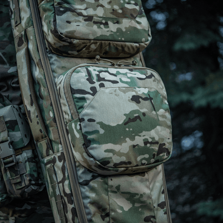 M-Tac Gun Backpack Case 125 cm Gen.II Elite camokuvioinnilla ja taktisin taskuin säilytykseen ja asekuljetukseen