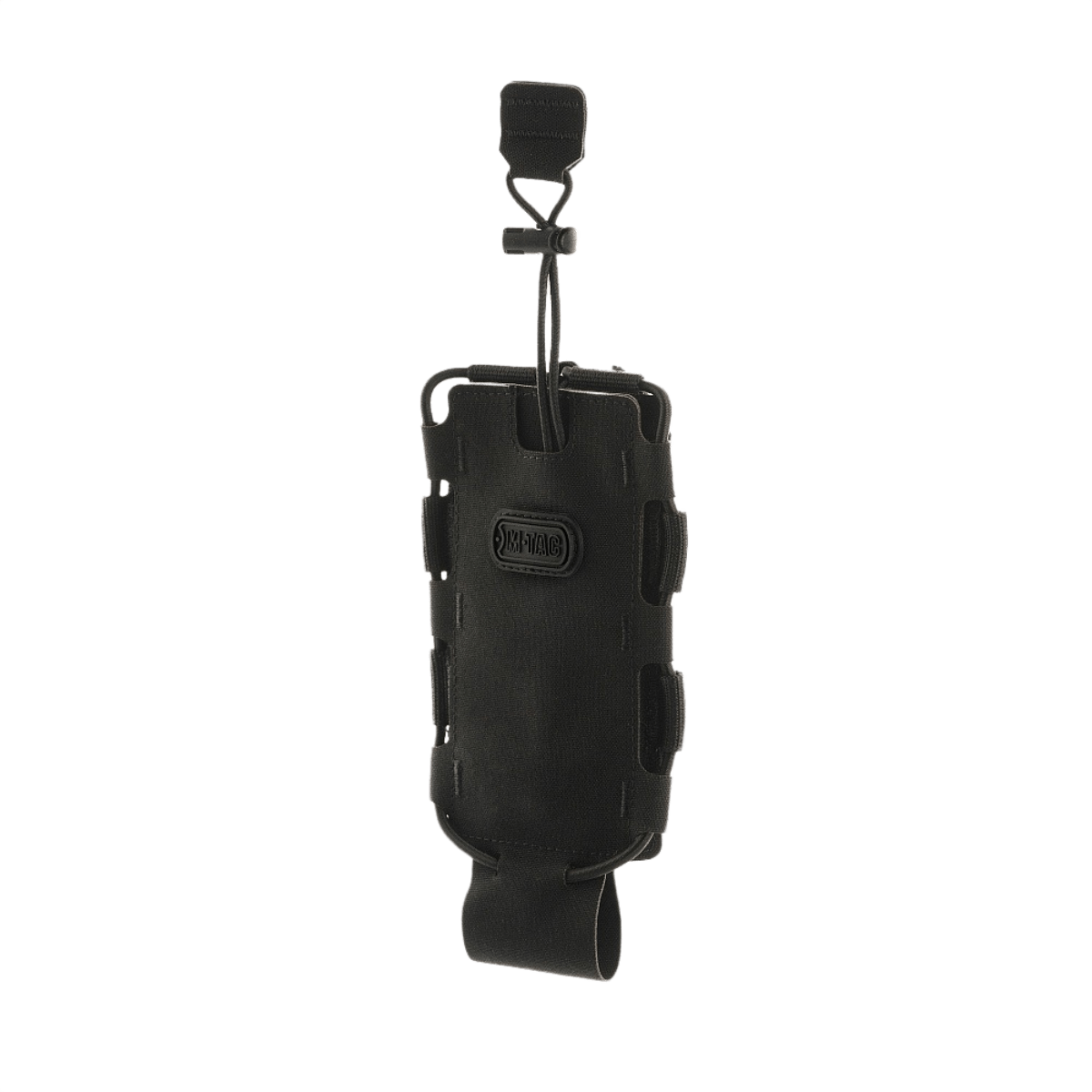 M-Tac Flaske Holder Elite med elastiske sidebånd og MOLLE-fastgørelse til flasker, lavet af Cordura 500D, set fra siden.