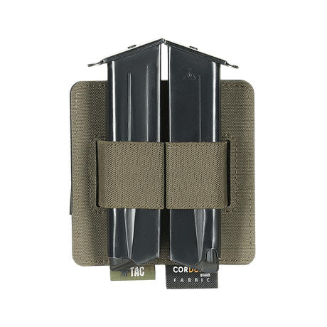 M-Tac Double Mag Pouch Hook Backed Magazine kahdelle pistoolilippaalle tai työkaluille, säädettävät väliseinät ja Velcro-kiinnitys.