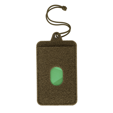 M-Tac Badge Holder – henkilökortti ja patch Velcro-sivulla, muovipohja ja paracord-riipuke. Tasku avainkortille.