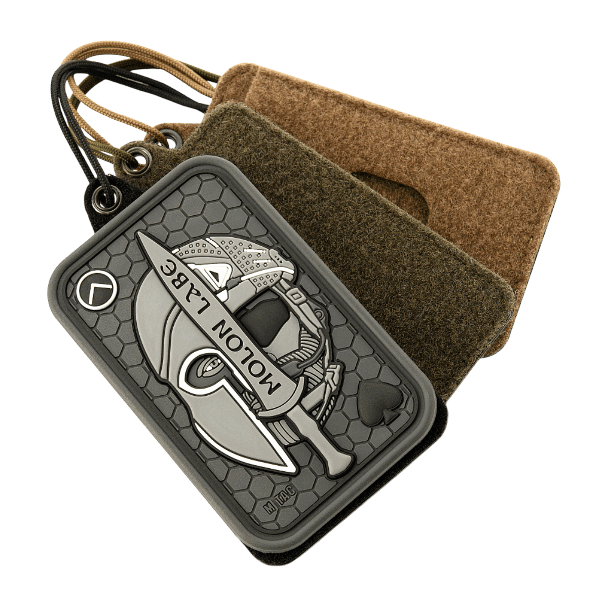 M-Tac Badge Holder – ID-kort og patch med Velcro og metaløjer, inkluderer lomme til nøglekort, paracord ophæng, multi-funktionsdesign