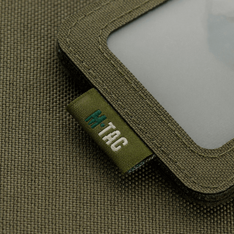 M-Tac taktiinen ID-korttikotelo nauhalla vankasta Cordura-materiaalista, ihanteellinen sotilas- ja poliisikäyttöön, läpinäkyvällä paneelilla ja lisäkestävyyttä.
