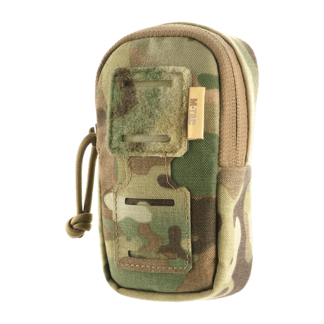 M-Tac PC Utility Pouch Elite camo, MOLLE-liitäntä, Velcro-paneeli, pohjan poistoaukko ja YKK-kiinnikkeet