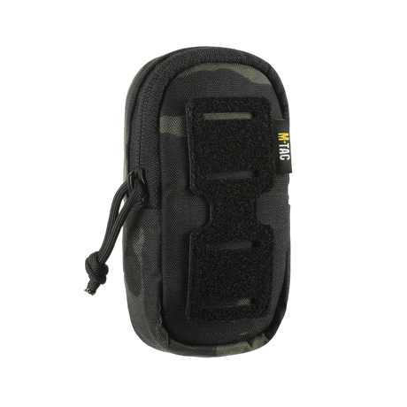 M-Tac Utility Shoulder Pouch Elite Gen.II Cordura 500D Multicam Black, Velcro-panel ja MOLLE-system säilytystä varten.