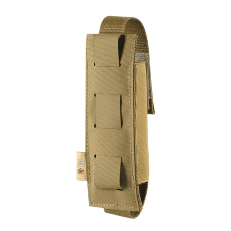 M-Tac Tourniquet Pouch Elastisk med MOLLE Gen.II Cordurasta, vaaleanruskea väri, nopea pääsy elastisella kiinnityksellä ja Cordura-saumoilla.