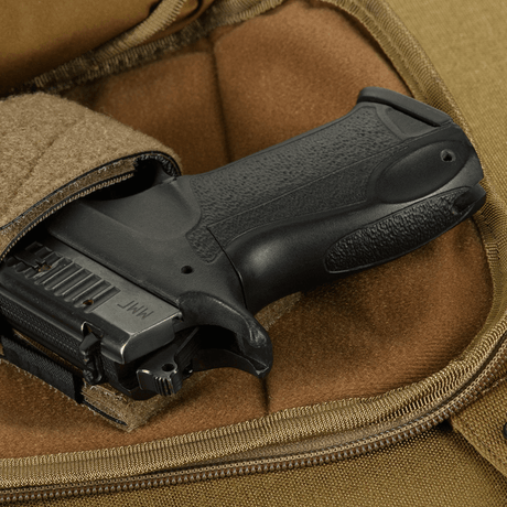 M-Tac Sphaera Hex Hardsling Taske Gen.II Elite piilotetulla aseen kantotoiminnolla ja vetoketjujärjestelmällä, robustissa Cordura- ja Hex-polyesterissä.