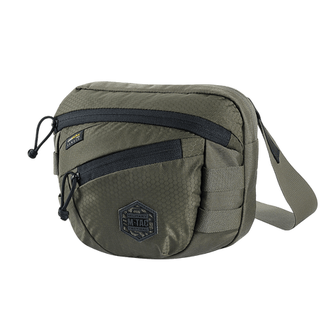 M-Tac Sphaera Hex Hardsling Gen.II Elite kompakti laukku Cordura- ja polyesterimateriaaleista, säädettävä olkahihna ja useita lokeroita.