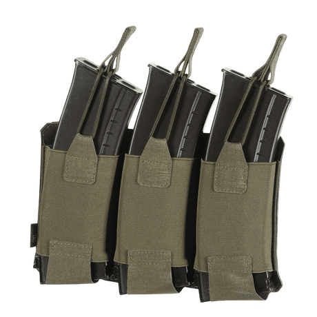 M-Tac Elastinen Triple Magazine Pouch Elite kolmelle lippaalle, valmistettu Cordura 500D:stä, MOLLE-yhteensopiva.