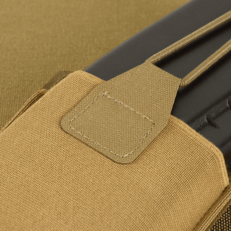 M‑Tac Elastinen Single Magazine Pouch Elite kestävästä Cordura-materiaalista, MOLLE-yhteensopiva AK/AR-lippasäilytykseen