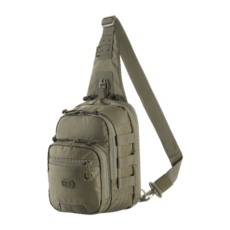 M‑Tac Cross Bag Elite Hex, taktinen sling-pack päivittäiseen käyttöön, Cordura 500, tilavuus 5 litraa, tarkoitettu yhden olkapään kantoon
