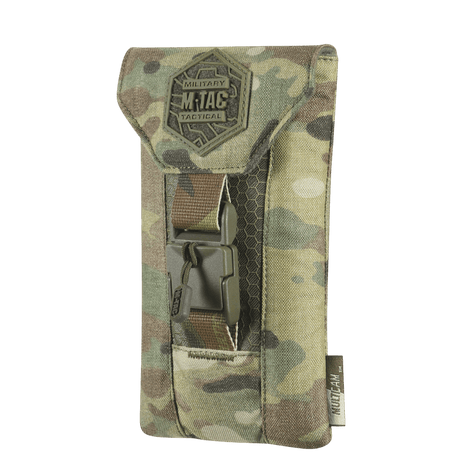 M-Tac Smartphone Lomme Elite Large Hex maastokuvioisena turvalliseen säilytykseen, valmistettu kulutusta kestävästä CORDURA HEX -materiaalista WJ-magneettisoljella.