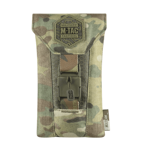 M-Tac Smartphone Lomme Elite Large Hex -laukku maastokuvioituna WJ-magneettisoljella, valmistettu kulutusta kestävästä CORDURA HEX -materiaalista.