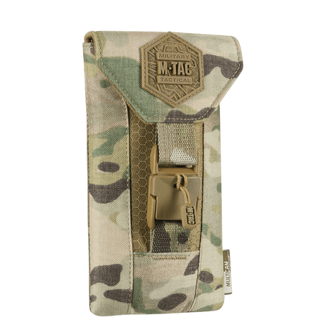 M-Tac Smartphone Lomme Elite Large Hex kulutusta kestävästä CORDURA HEX -materiaalista turvalliseen säilytykseen jopa 6,5 tuuman puhelimille.