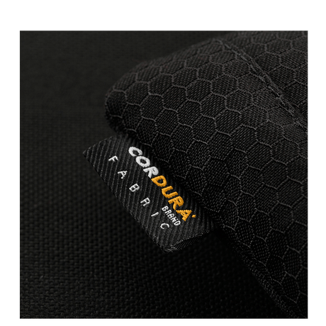 M-Tac Smartphone Lomme Elite Large Hex CORDURA HEX -kankaasta, musta laukkusetiketti, kestävä arkipäivän käyttöön.