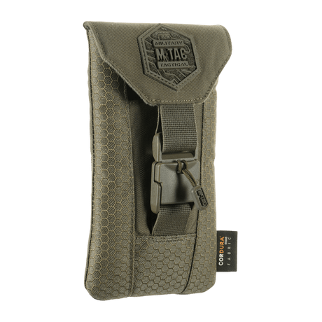 M‑Tac Smartphone Pouch Elite Large Hex Cordura-materiaalista, magneettinen WJ-solki älypuhelimille jopa 6,5 tuumaa.