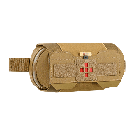 M‑Tac Horizontal Medical Pouch Elite Cordura 500D -materiaalista, YKK AquaGuard -vetoketju ja sisäänrakennettu IFAK-järjestäjä.