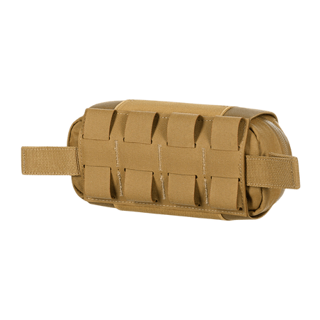 M‑Tac Horizontal Medical Pouch Elite Cordura-materiaalista varustettuna YKK AquaGuard -vetoketjulla ja laukun IFAK-järjestäjällä.
