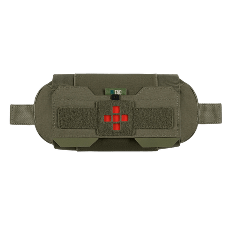 M‑Tac Horizontal Medical Pouch Elite Cordura 500D:llä ja YKK AquaGuard -vetoketjulla, suljettu ja käyttövalmis kenttäensiapuun.