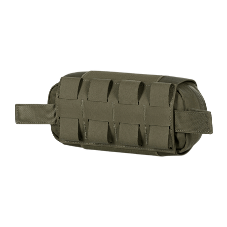 M-Tac Horizontal Medical Pouch Elite vihreänä Cordura 500D:llä ja YKK AquaGuard vesitiiviillä vetoketjulla, sopii sotilasensiapuun.