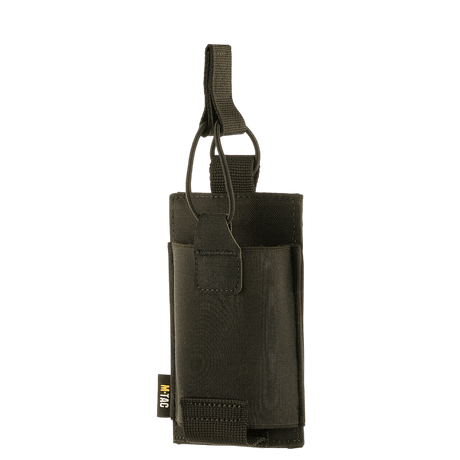 M-Tac elastinen lippatasku yhdelle lipalle Elite Cordura musta, kestävä materiaali, varma kiinnitys, tekninen näkymä, galleria-asento 1.