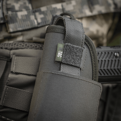 M-Tac Universal taktinen kotelo Elite vasen laminoitu Cordura 500D, NIJ-sertifiointi, säädettävä koko, galleria-asento 1.