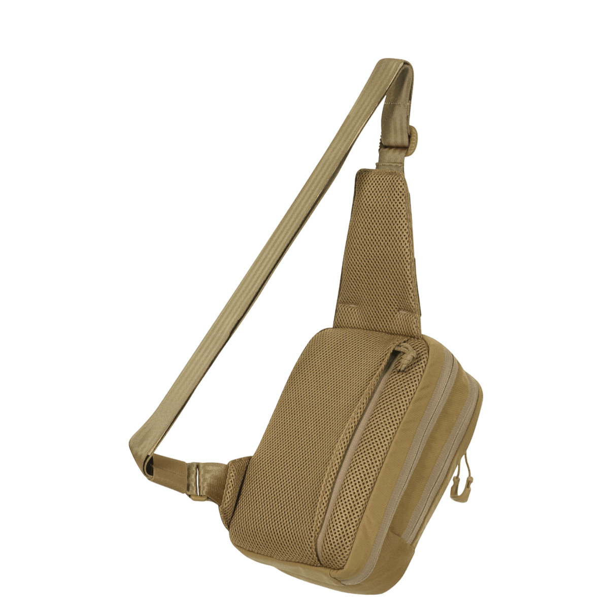 M-Tac Sling Pistoltaske Elite Hex i beige med justerbar skulderrem, lavet af slidstærk Cordura 1000D for transport af skjult våben.