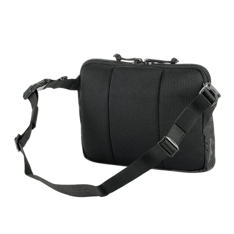 M-Tac Admin-laukku Elite, musta admin-laukku kestävästä Cordura 500D:stä, säädettävä olkahihna ja YKK-vetoketjut