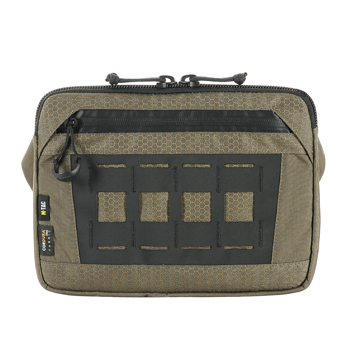 M-Tac Admin Taske Elite i slidstærkt Cordura 500D og Hex materiale med YKK lynlåse, to lommer og justerbar skulderrem.