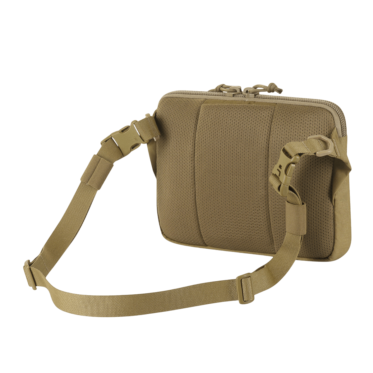 M-Tac Admin Taske Elite i slidstærkt Cordura materiale med justerbar skulderrem, set bagfra.