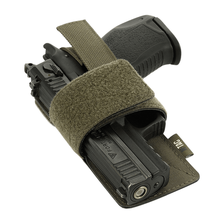 M-Tac modulaarinen universalinen Lås Light -pistoolikotelo piilotettuun kantoon, säädettävä Velcro-nauha, taktiisiin laukkuhin ja reppuihin.