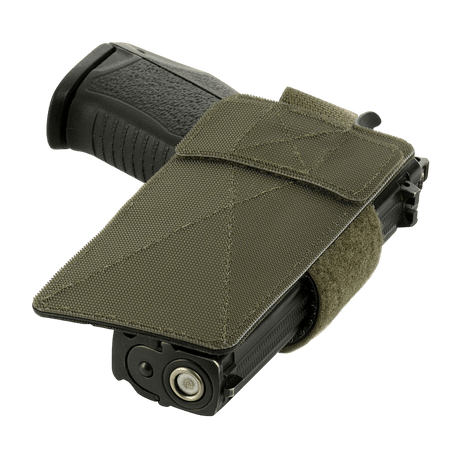M-Tac modulaarinen universalinen Lås Light -pistoolikotelo diskreettiin kantoon Velcro-lukolla, sopii taktiisiin laukkuhin.