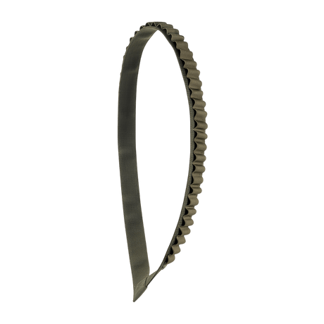 M-Tac Bandolier Elite patruunavyö metsästykseen ja ampumaurheiluun, tilaa 55 patruunalle, suunniteltu nopeaan saatavuuteen ja ergonomiseen käyttöön.