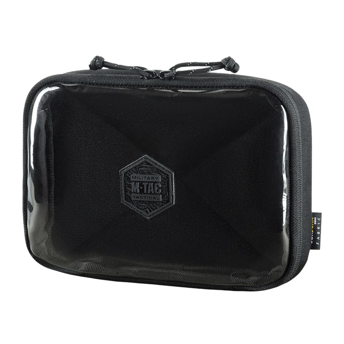 M-Tac Utility Organizer Slim Elite i sort Cordura 500D materiale med gennemsigtig PVC-forvæg til hurtig genstandsidentifikation