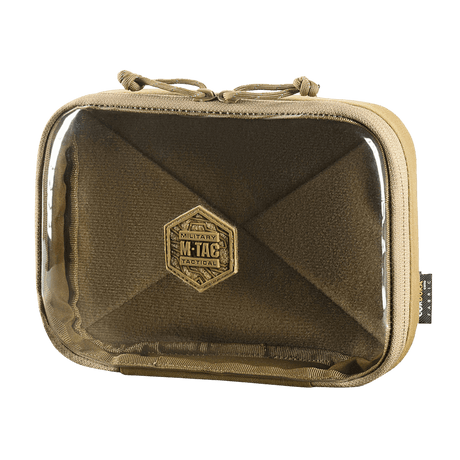 M-Tac Utility Organizer Slim Elite kestävässä Cordura 500D:ssä läpinäkyvällä PVC-etuseinällä, ihanteellinen EDC-kitin turvalliseen säilytykseen