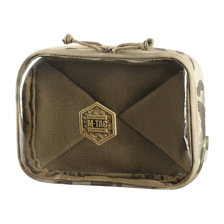 M-Tac Utility Organizer Slim Elite Cordura 500D:stä, läpinäkyvällä PVC-etuosalla, kompakti muotoilu turvalliseen säilytykseen.