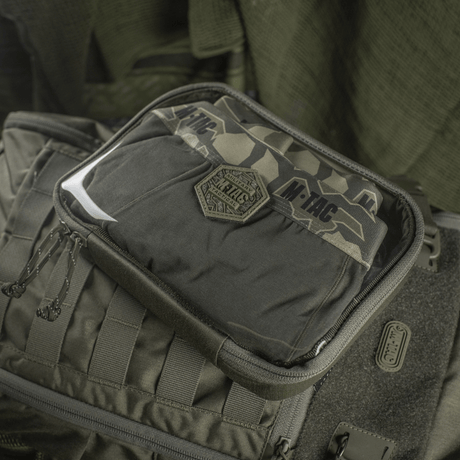 M-Tac Utility Organizer Slim Elite EDC-sarjalle, ergonominen muotoilu, kestävä Cordura 500D, PVC-kalviorganisointi, sisäinen Velcro-seinä.