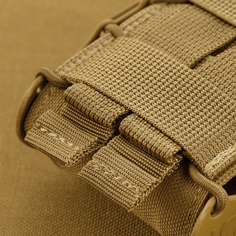 M-Tac lippastasku Kolchan AK/AR Miniille, kestävä Cordura, NIJ-sertifiointi, yksityiskohtainen lähikuva velcrosta ja ompeleista, galleria-asento 1.