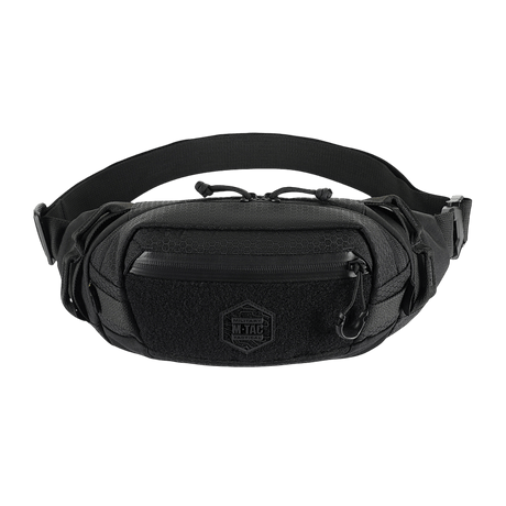 M‑Tac Bæltetaske Elite Hex musta Cordura 500D, YKK-vetoketjut ja Woojin-soljet, vyölaukku arki- tai taktiseen käyttöön.