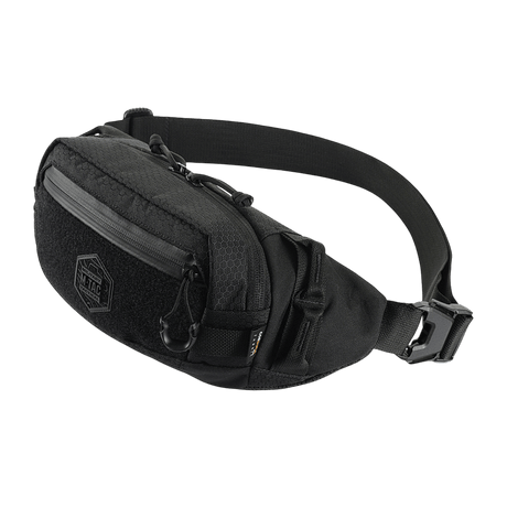 M‑Tac Bæltetaske Elite Hex musta, Cordura-materiaali ja YKK-vetoketjut. Sopii arki- ja taktiseen käyttöön.
