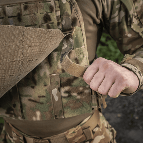 M-Tac etupaneeli Plate Carrier Cuirass QRS XL:lle, kestävä Cordura 500D, NIJ-sertifioitu, lähikuva hihnasta, kuva 1