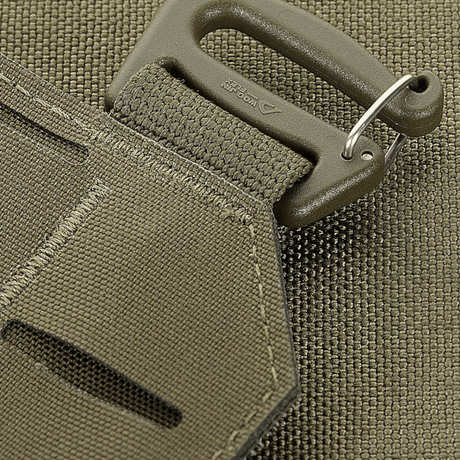 M-Tac etupaneeli Plate Carrier Cuirass QRS XL:lle, kestävä Cordura 500D, NIJ-sertifioitu, lähikuva soljesta ja kankaan rakenteesta, kuva 1
