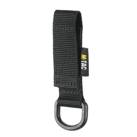 M-Tac D-ring-kiinnike MOLLE-varusteisiin kiinnitettäväksi, Velcro-lukituksella ja kompaktilla muotoilulla taktiseen käyttöön.