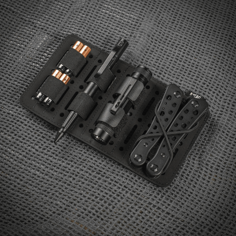 M-Tac Modul Insert Molle 11x19, Laser Cut EDC-kitille ja säilytykseen laukussa, robusti polymerkomposit, musta design.
