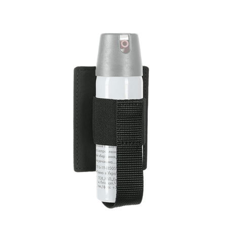 M-Tac modulaarinen pepperspray-indsats polymerkompositilla elastisella hihnalla asennettuna Velcro-paneeliin.