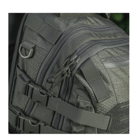 M-Tac Mission Rygsæk Elite Hex Cordura 1000D:llä, MOLLE LASER CUT -järjestelmä ja tyylikäs ilme.